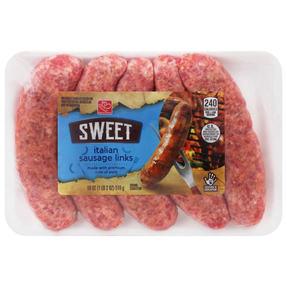 slide 2 of 2, Harris Teeter™ Sweet Italian Sausage, 18 oz
