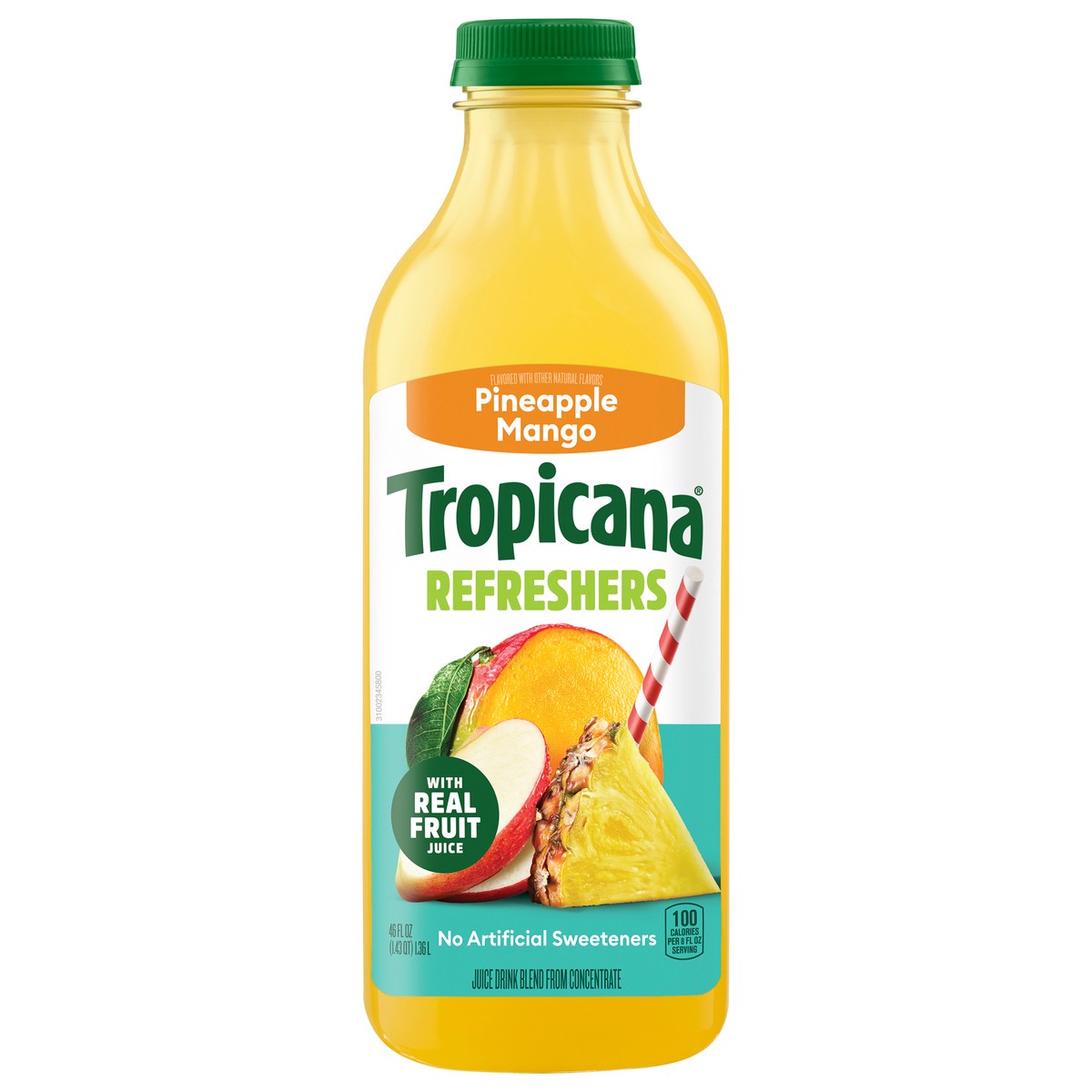 slide 1 of 12, Tropicana Refreshers Pineapple Mango Juice Drink with Real Fruit Juice - 46 fl oz, 46 fl oz