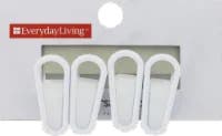 Everyday Living Universal Hanger Clips - White