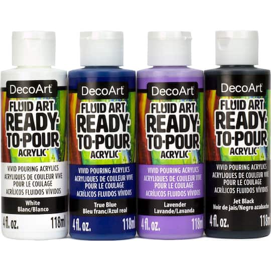 slide 1 of 6, Decoart Fluid Art Ready-To-Pour Acrylic Galactic, 4 fl oz