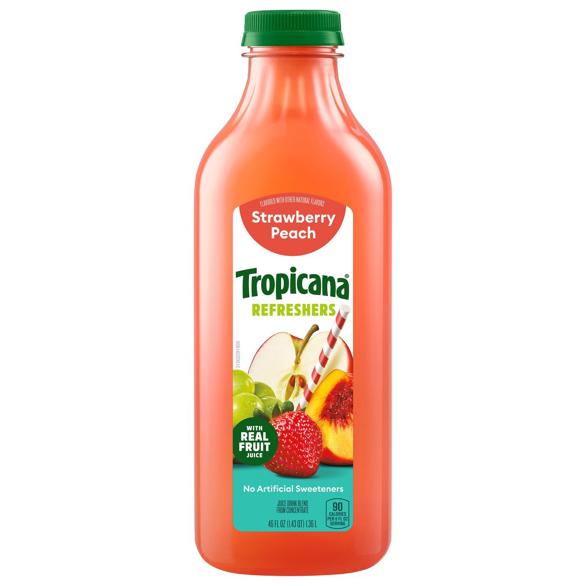 slide 3 of 12, Tropicana Refreshers - Strawberry Peach, 46 fl oz