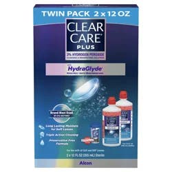 Clear Care Plus With HydraGlyde Solution Twin Pack ea