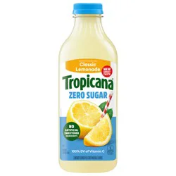 Tropicana Zero Sugar Classic Lemonade, 46 fl oz Bottle