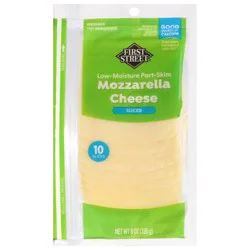 First Street Sliced Mozzarella Cheese - 8 oz