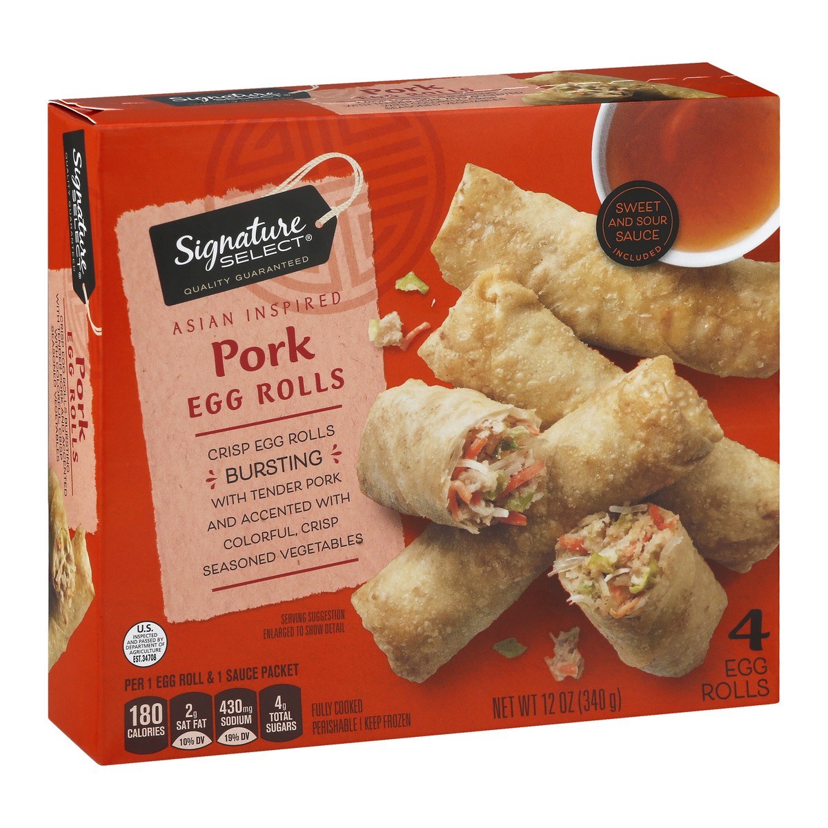 slide 9 of 12, Signature Select Egg Rolls 4 ea, 4 ct