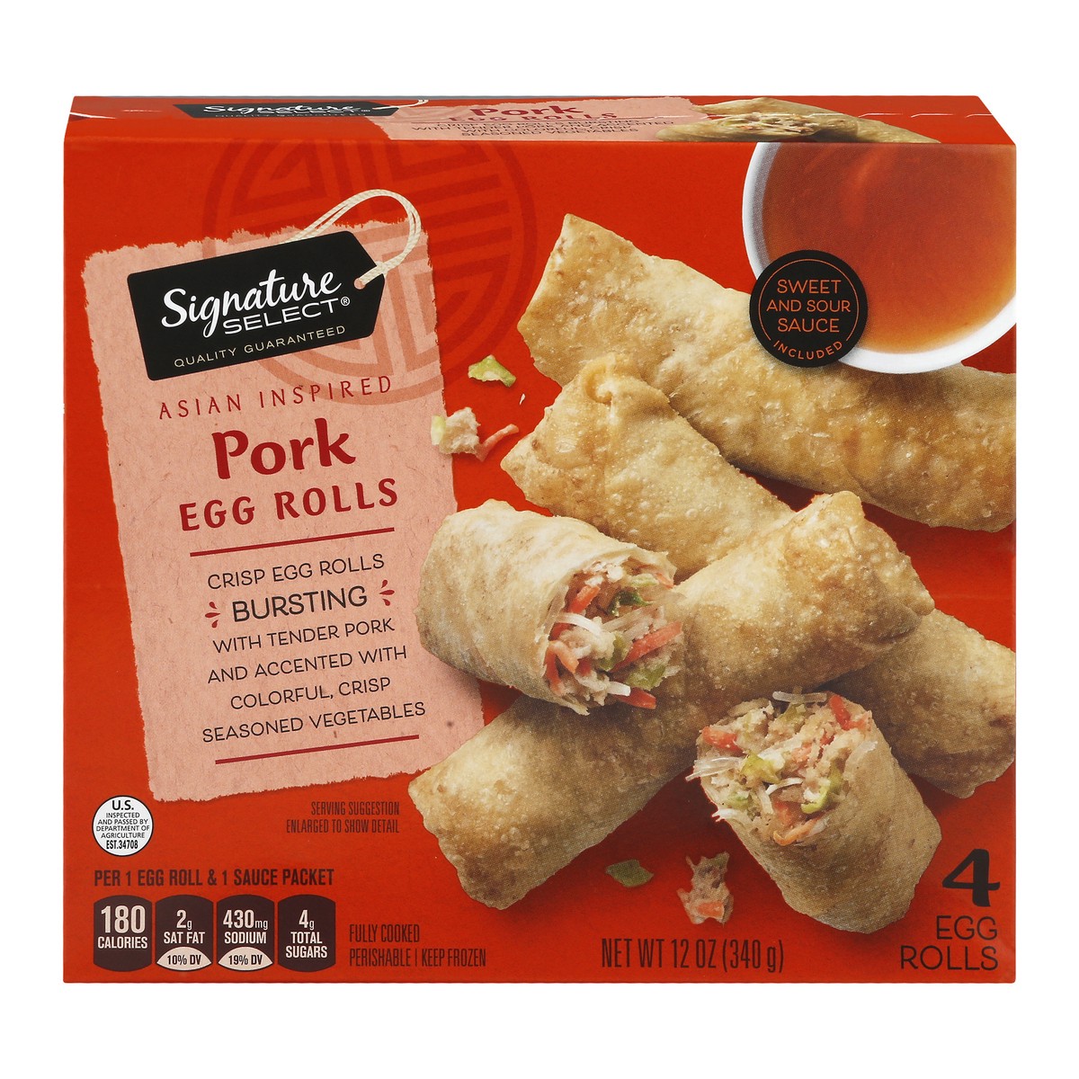 slide 12 of 12, Signature Select Egg Rolls 4 ea, 4 ct