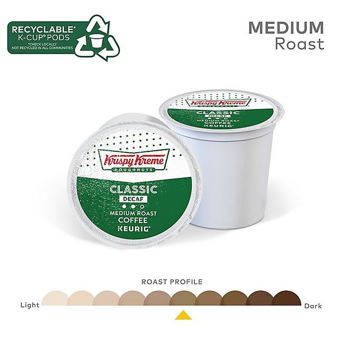 slide 4 of 7, Krispy Kreme K-Cup Pods Medium Roast Decaf Classic Coffee 24 ea Box, 24 ct