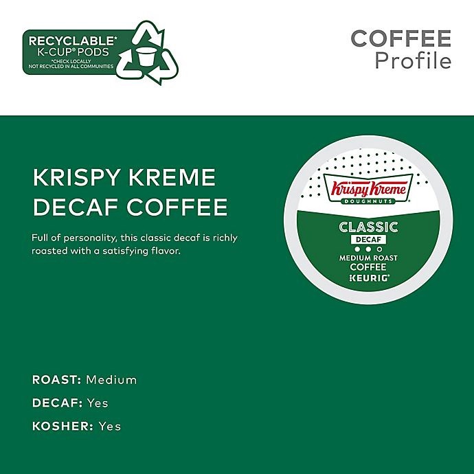 slide 5 of 7, Krispy Kreme K-Cup Pods Medium Roast Decaf Classic Coffee 24 ea Box, 24 ct