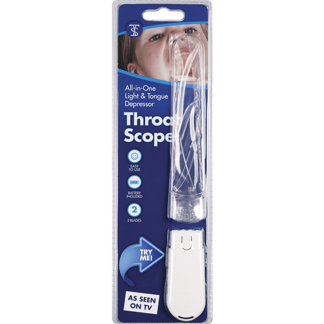 slide 1 of 1, Throat Scope Light and Tongue Depresser, 1 ct