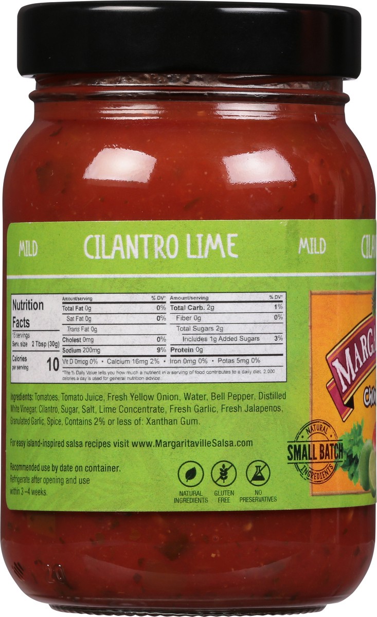 slide 3 of 9, Margaritaville Mild Chunky Cilantro Lime Salsa 16 oz, 16 oz