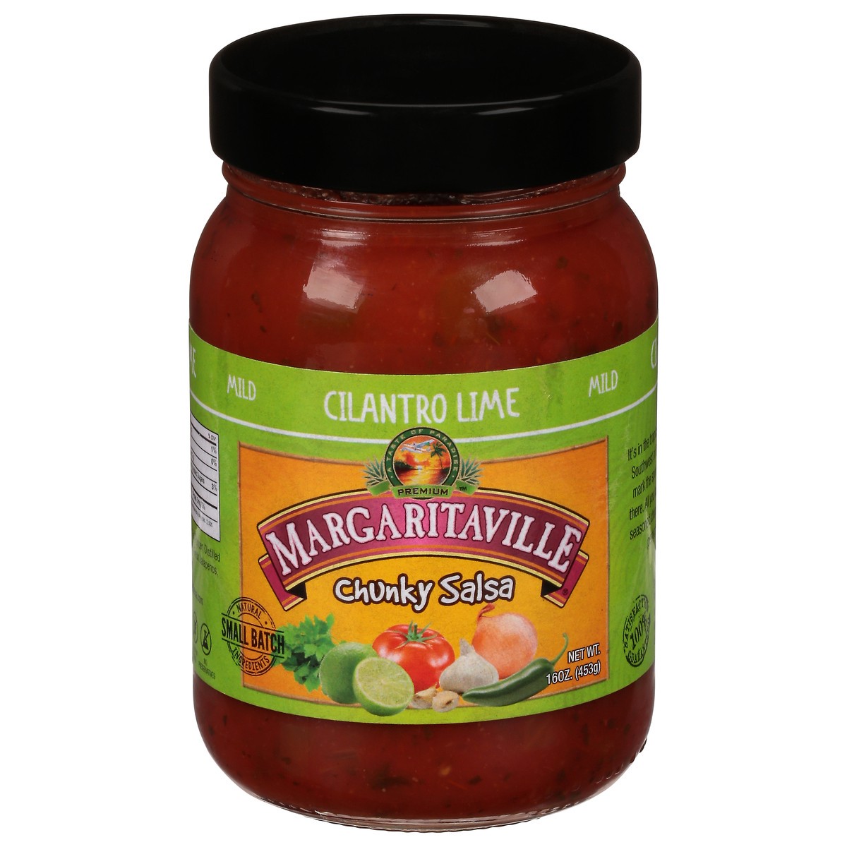 slide 1 of 9, Margaritaville Mild Chunky Cilantro Lime Salsa 16 oz, 16 oz