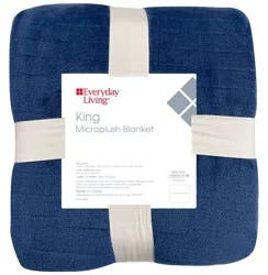 Everyday Living Blue King Plush Blanket