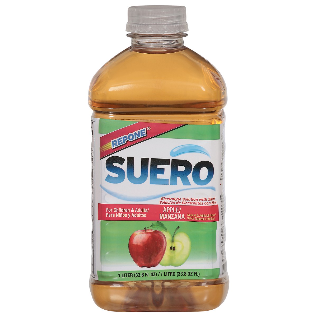 slide 5 of 14, Repone Suero Seuro Apple Electrolyte Solution with Zinc 33.8 fl oz, 33.8 fl oz