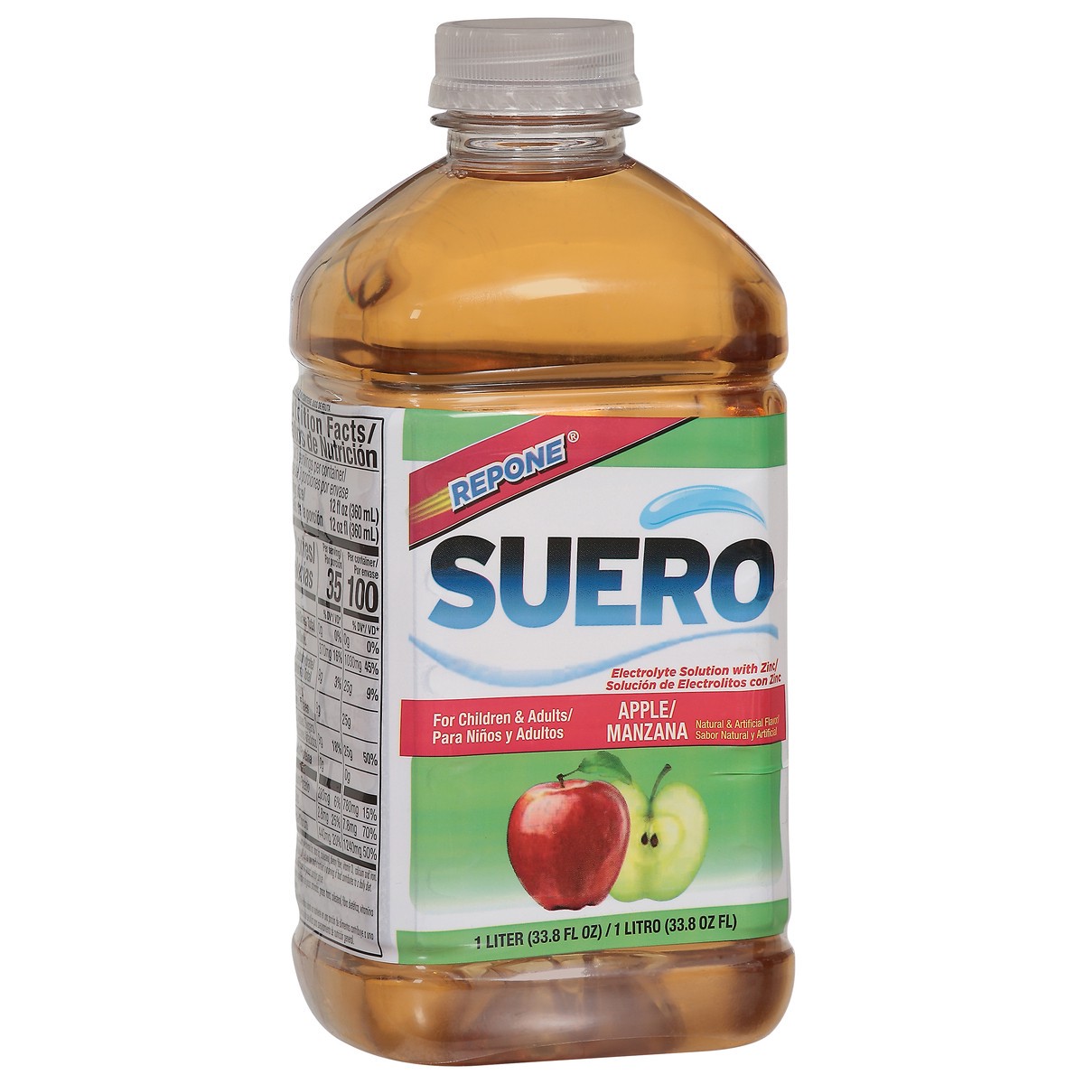 slide 6 of 14, Repone Suero Seuro Apple Electrolyte Solution with Zinc 33.8 fl oz, 33.8 fl oz