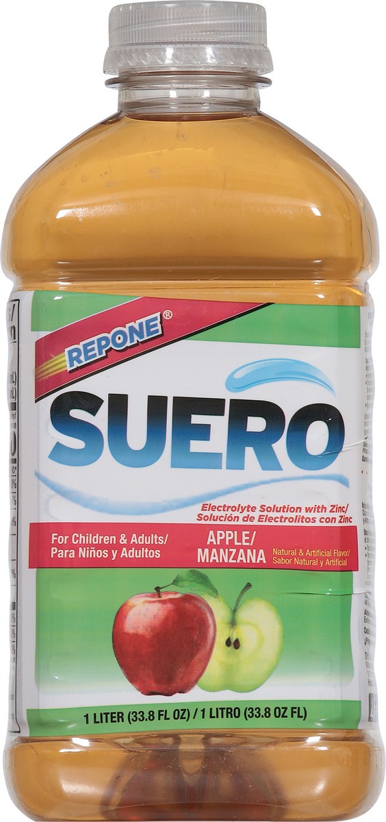 slide 10 of 14, Repone Suero Seuro Apple Electrolyte Solution with Zinc 33.8 fl oz, 33.8 fl oz