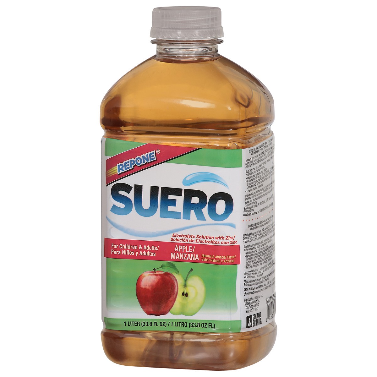 slide 3 of 14, Repone Suero Seuro Apple Electrolyte Solution with Zinc 33.8 fl oz, 33.8 fl oz