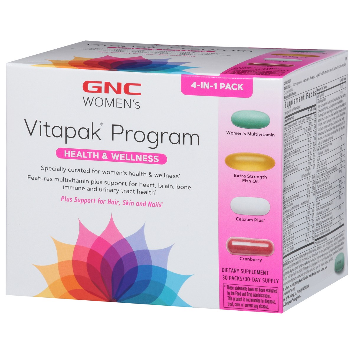 slide 3 of 10, GNC Women's Health & Wellness Vitapak Program 4-in-1 Pack 30 Packs, 30 ct