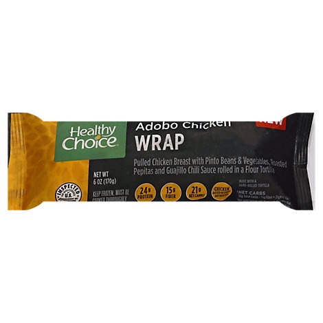 slide 1 of 1, Healthy Choice Adobo Chicken Wrap, 6 oz