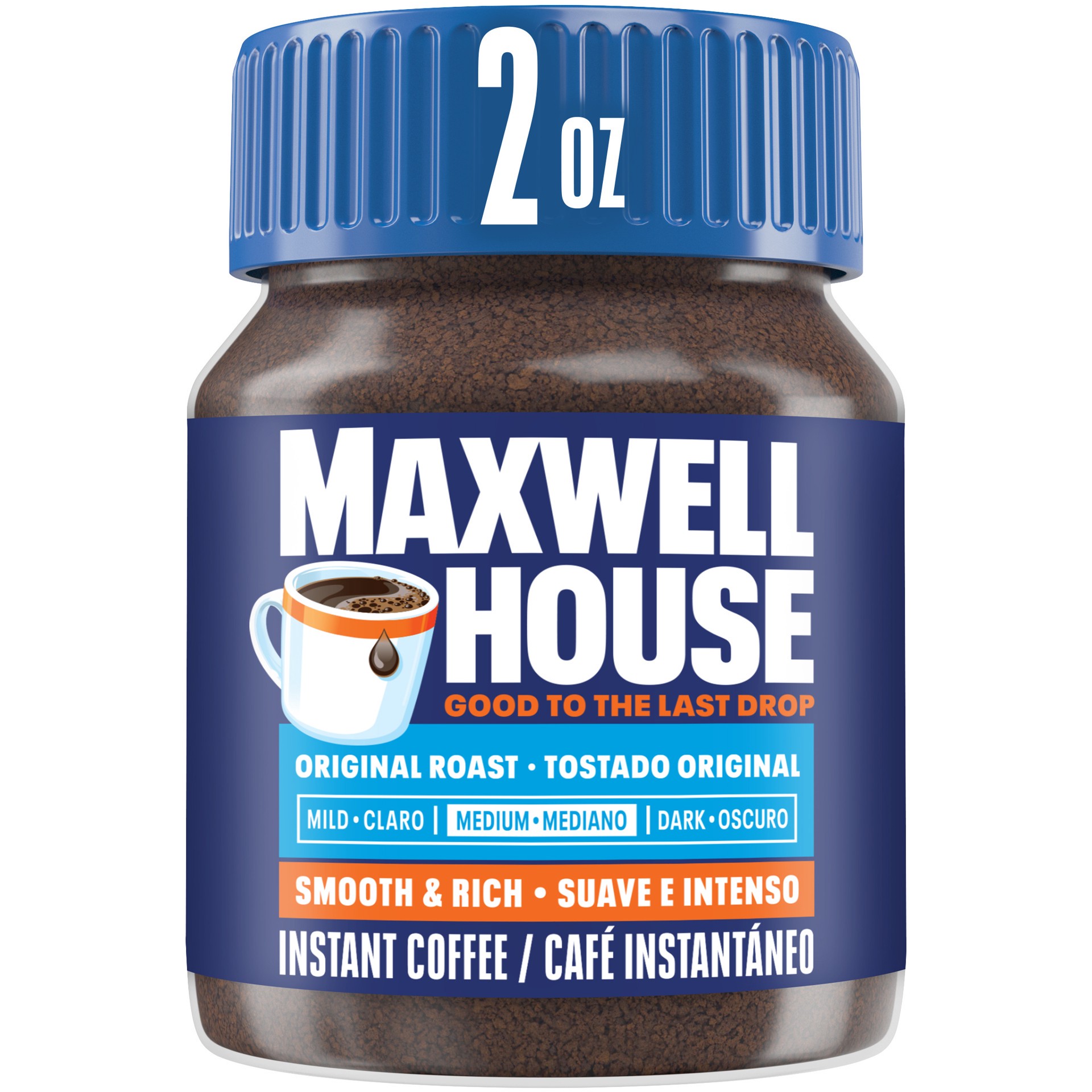 slide 1 of 9, Maxwell House Original Roast Instant Coffee, 2 oz Jar, 2 oz