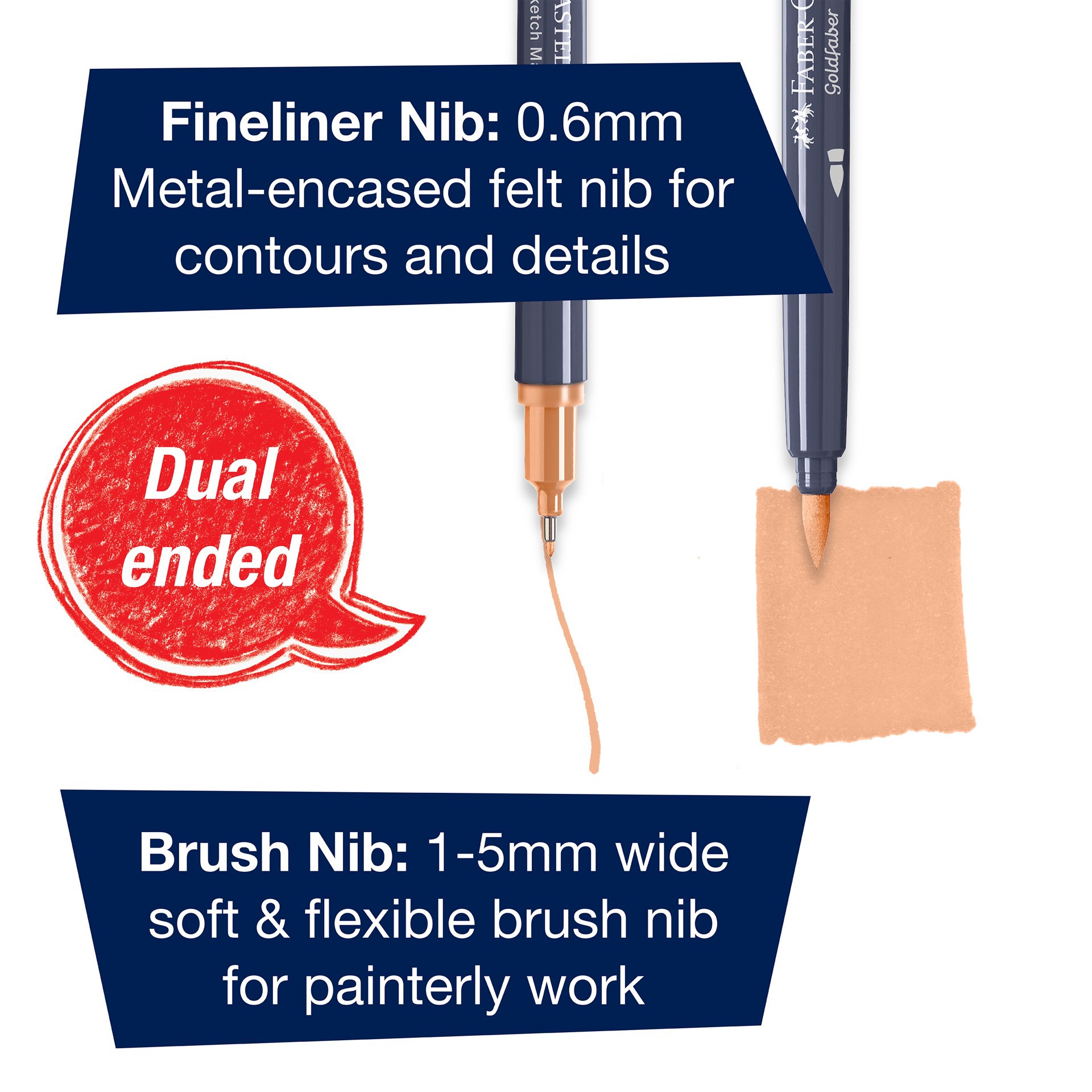 slide 4 of 7, Faber-Castell Portrait Goldfaber Sketch Markers, 1 ct