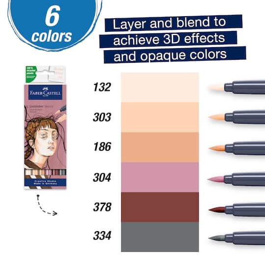 slide 1 of 7, Faber-Castell Portrait Goldfaber Sketch Markers, 1 ct