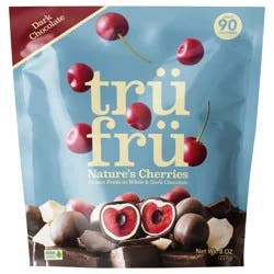 Tru Fru Frozen Cherries in Dark & White Chocolate, 8oz