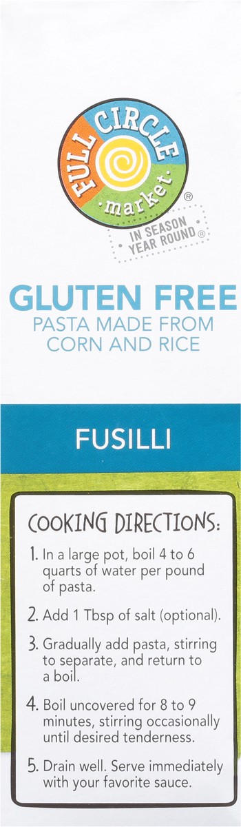 slide 7 of 9, Full Circle Market Gluten Free Fusilli 12 oz, 12 oz