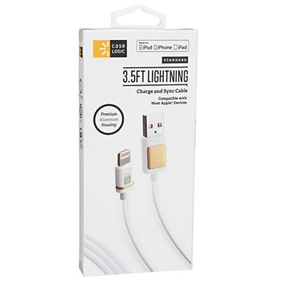 slide 1 of 1, Case Logic iPhone Lightning Cable, 3.5 ft