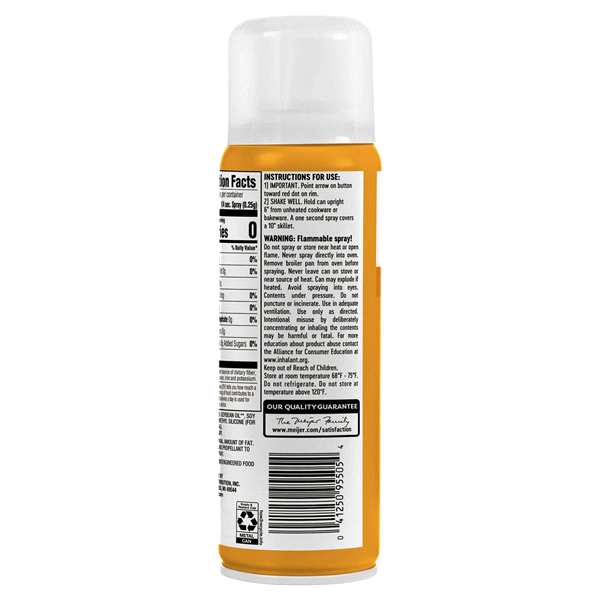 slide 6 of 9, Meijer Non-Stick Original Cooking Spray, 6 oz