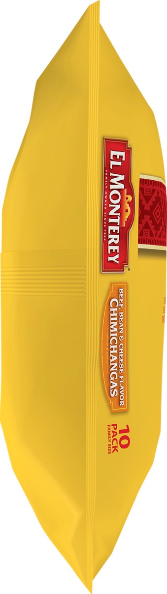 slide 6 of 7, El Monterey Chimichangas Beef Bean & Cheese Family Pack, 10 ct; 38 oz