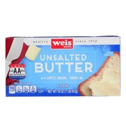 Weis Quality Unsalted Quarter Butter