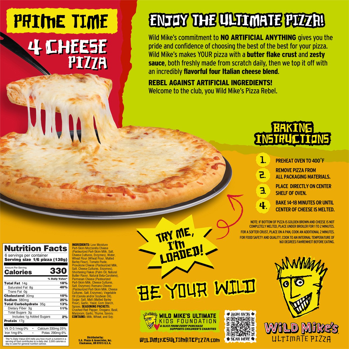 slide 10 of 15, Wild Mike's Prime Time 4-Cheese Pizza, 29.21 oz