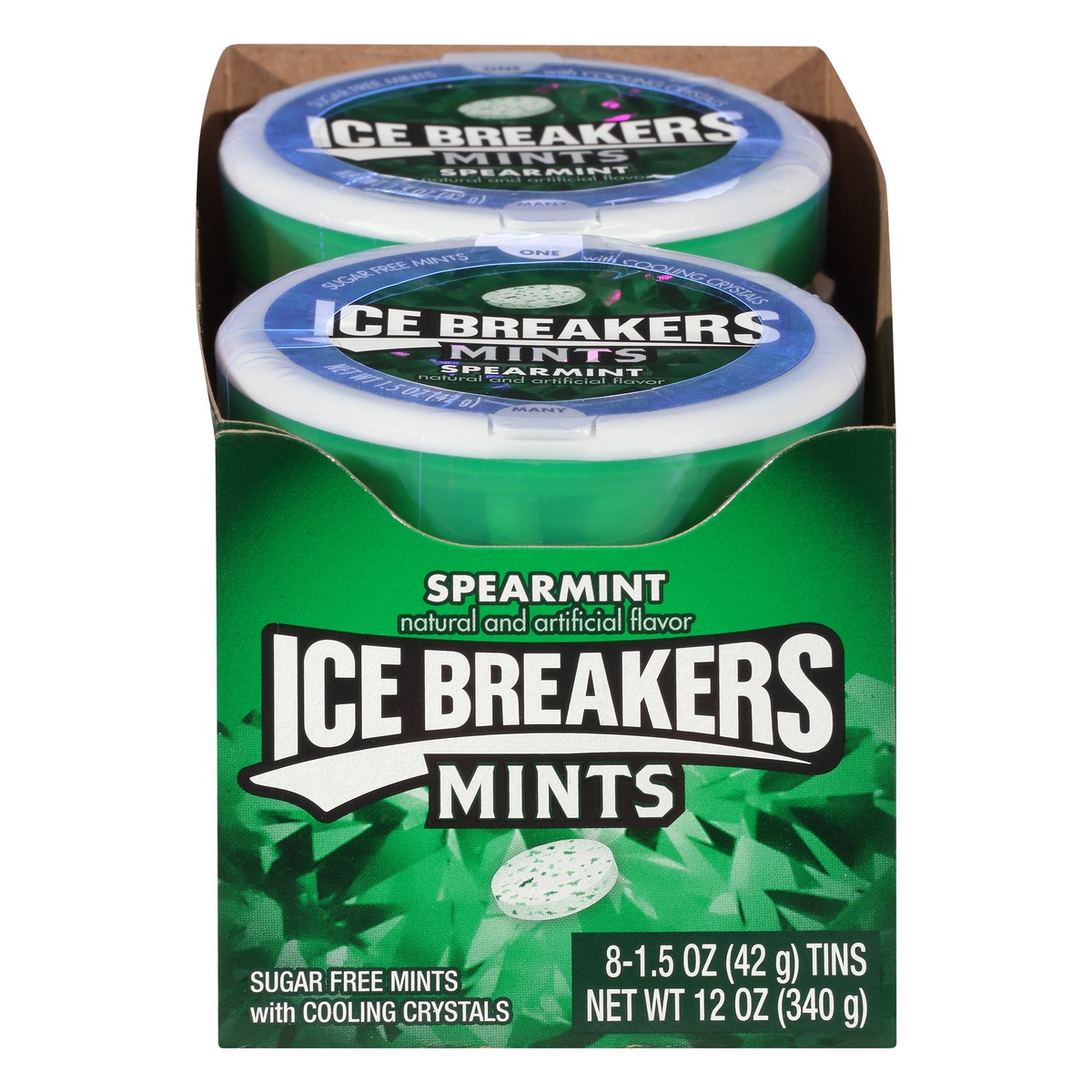 slide 1 of 10, Ice Breakers Spearmint, 8 ct