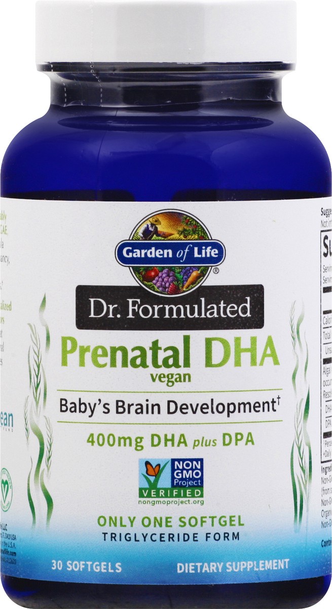 slide 1 of 9, Garden of Life Vegan Prenatal Dha, 1 ct