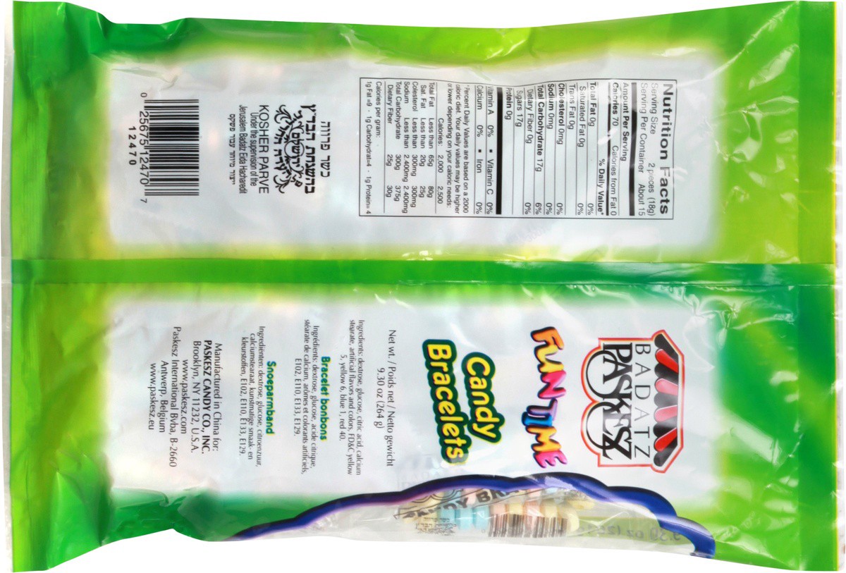 slide 5 of 7, Paskesz Fun Time Candy Bracelets - 9.3 oz, 9.3 oz