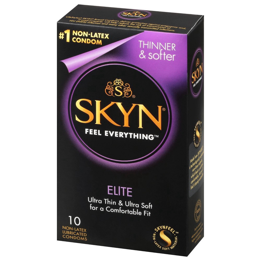 slide 2 of 6, SKYN Elite Non-Latex Lubricated Condoms - 10ct, 10 ct