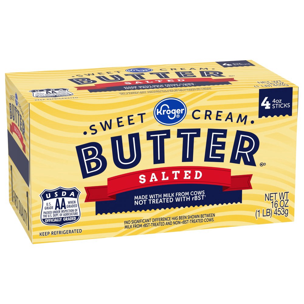 slide 3 of 5, Kroger Salted Butter Sticks, 16 oz