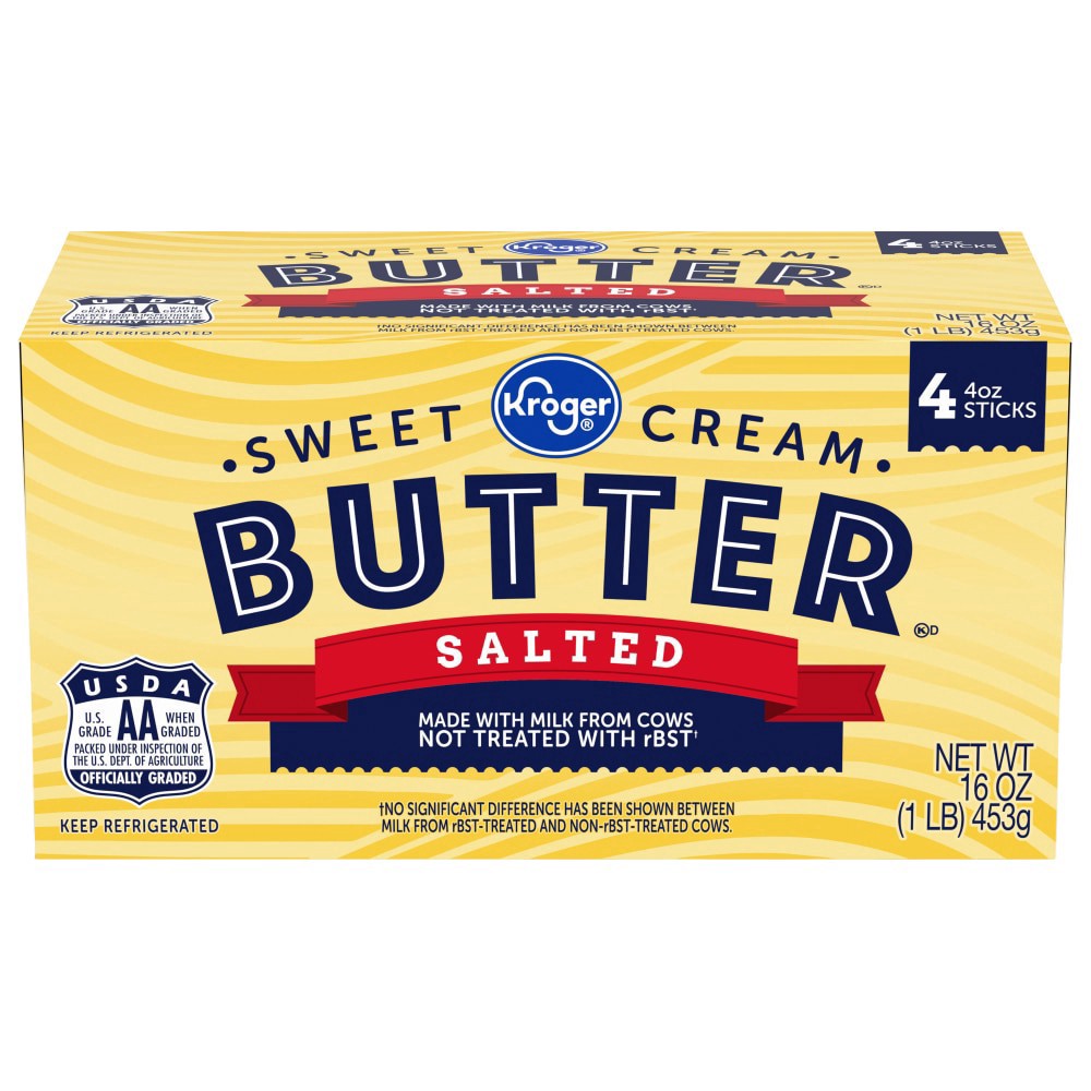 slide 1 of 5, Kroger Salted Butter Sticks, 16 oz