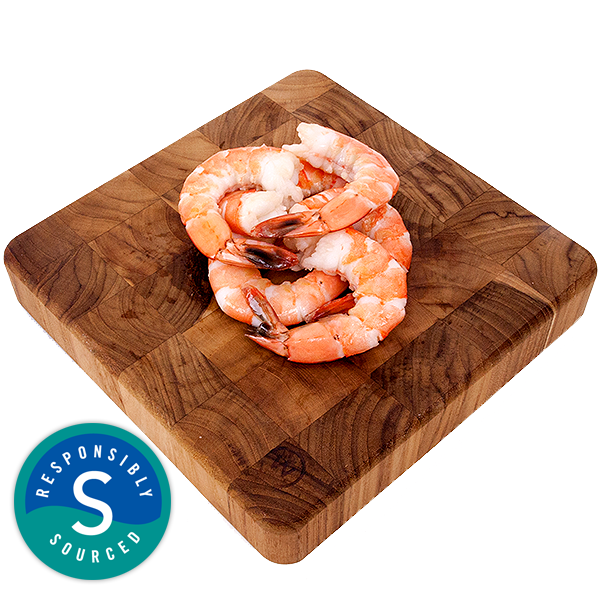 slide 1 of 1, L&B Bulk Colossal Tail-On Cooked Shrimp 16-20 Ct, per lb