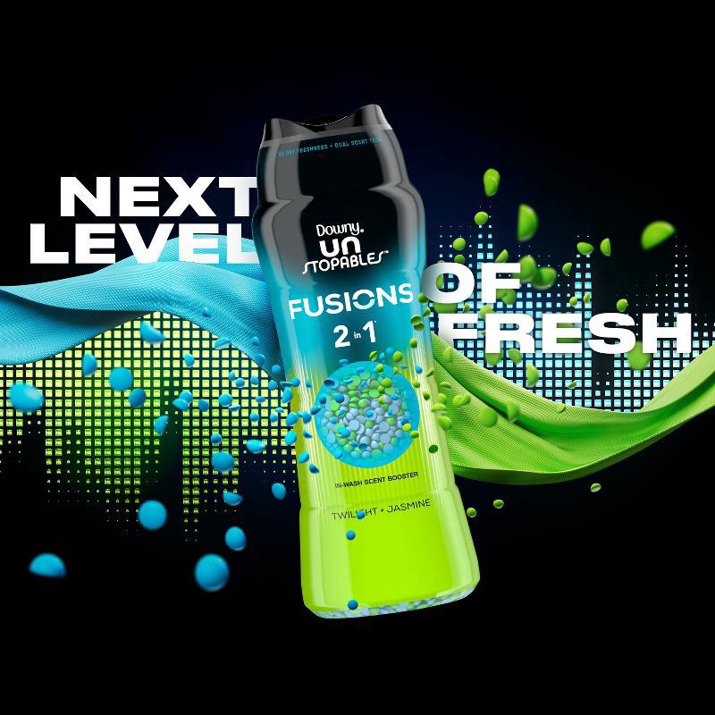 slide 3 of 10, Downy Unstopables Fusions Twilight + Jasmine Laundry Additive Beads - 21.1oz, 21.1 oz