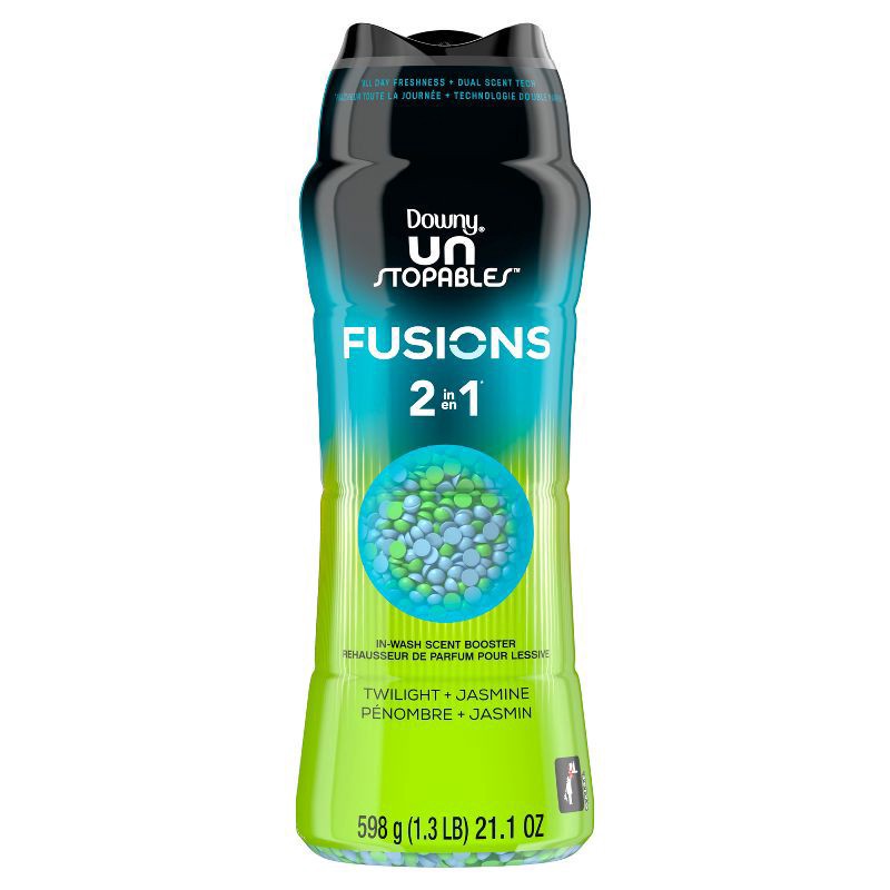 slide 2 of 10, Downy Unstopables Fusions Twilight + Jasmine Laundry Additive Beads - 21.1oz, 21.1 oz