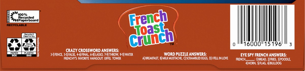 slide 4 of 13, French Toast Crunch, Breakfast Cereal, 11.1 oz Box, 11.1 oz