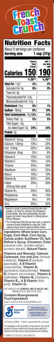 slide 7 of 13, French Toast Crunch, Breakfast Cereal, 11.1 oz Box, 11.1 oz