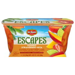Del Monte Escapes Mango Strawberry-Rita 2 - 7 oz Cups