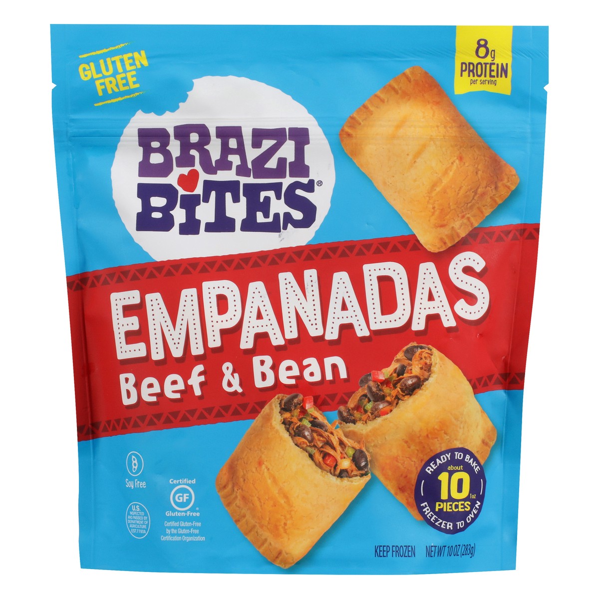 slide 1 of 10, Brazi Bites Beef & Bean Empanadas 10 oz, 10 oz