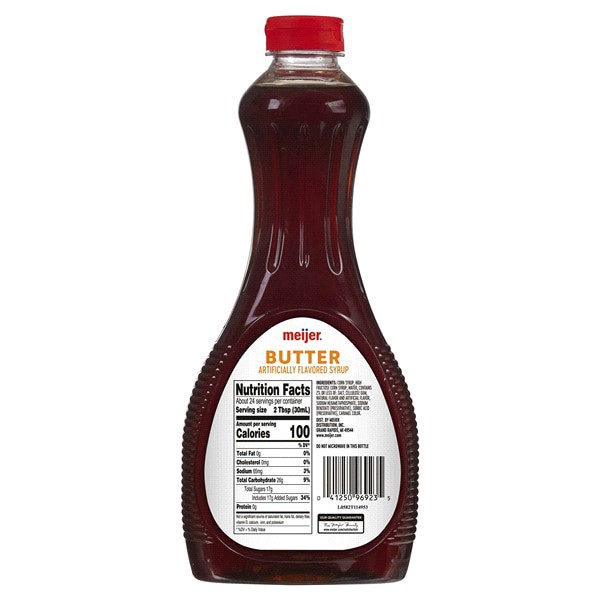 slide 4 of 5, Meijer Butter Flavored Syrup, 24 oz