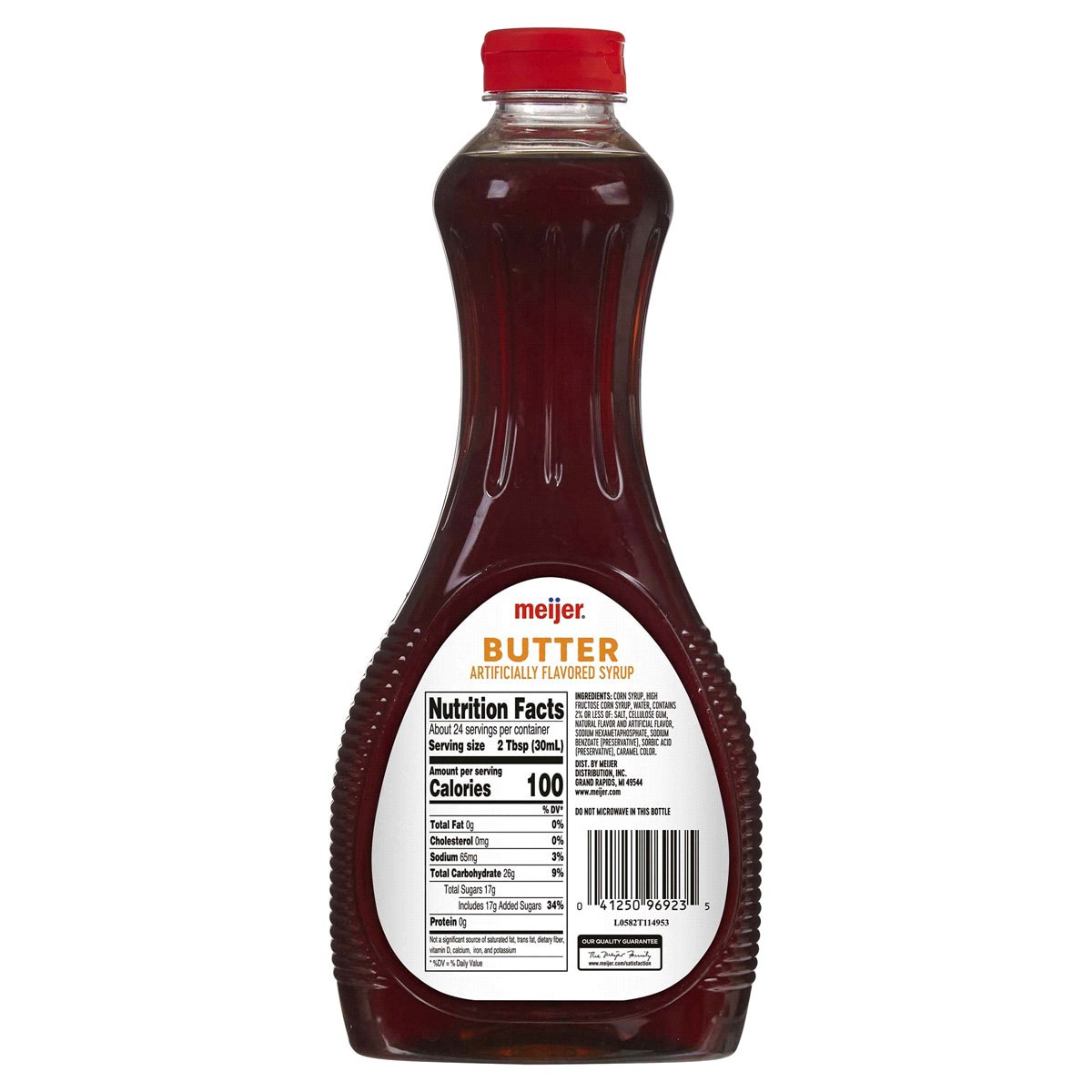 slide 5 of 5, Meijer Butter Flavored Syrup, 24 oz