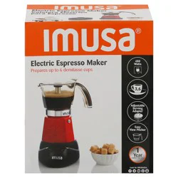 Imusa Red Elect Espresso Maker 3-6cup