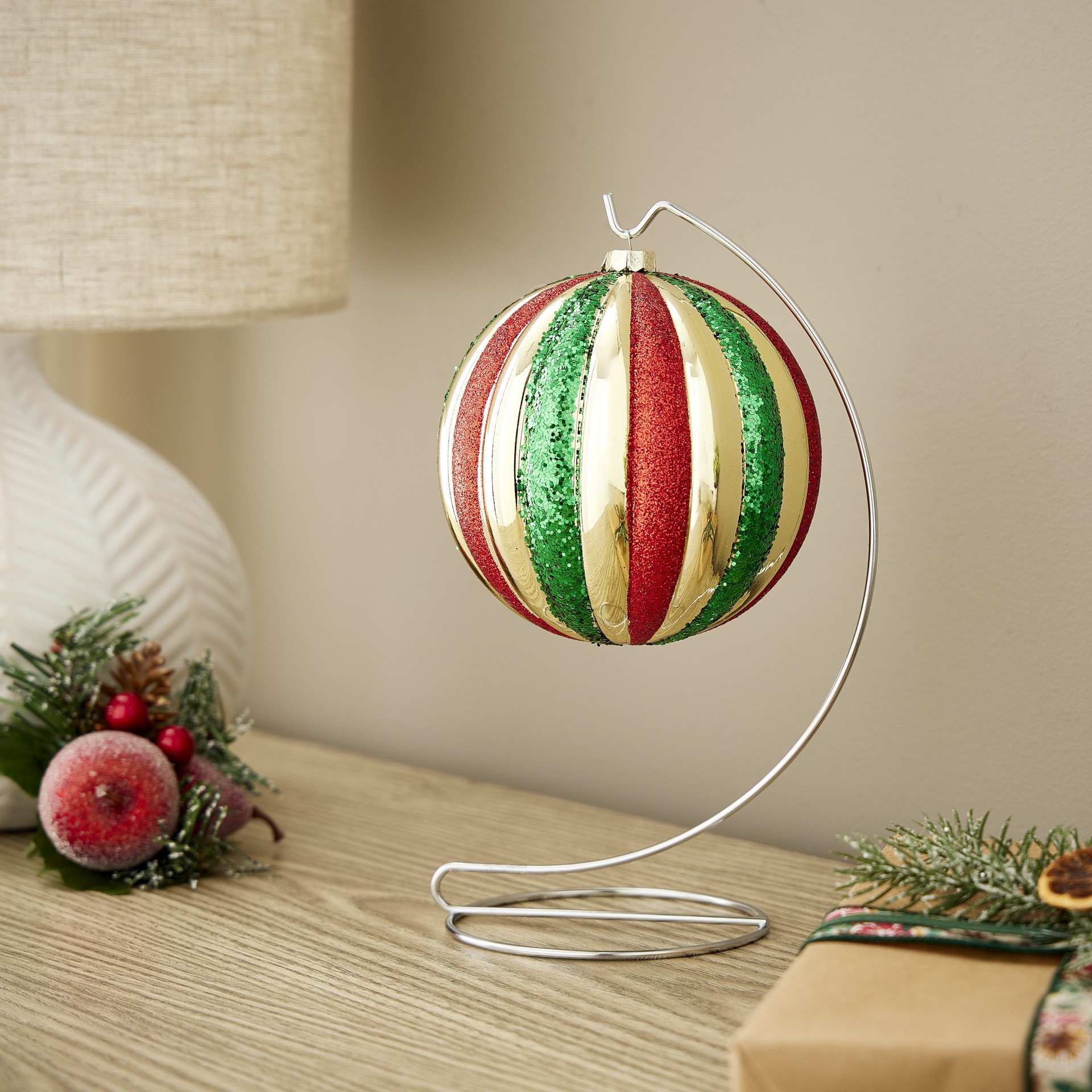 slide 2 of 2, 9" Silver Ornament Stand By Studio Decor, 4 in x 9 in