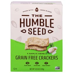 The Humble Seed Grain Free Garlic Herb Crackers 4.25 oz